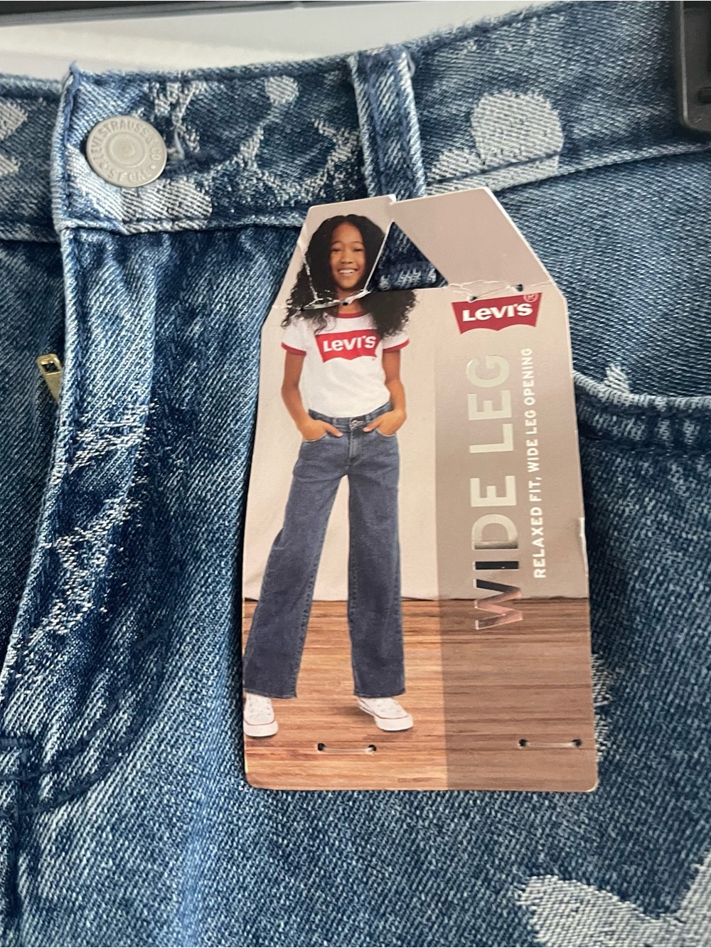 Levi’s Big Girls Butterfly Wide Leg jeans - Picture 3 of 12